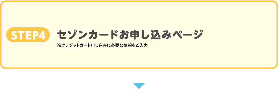 STEP4　セゾンカードお申し込みページ