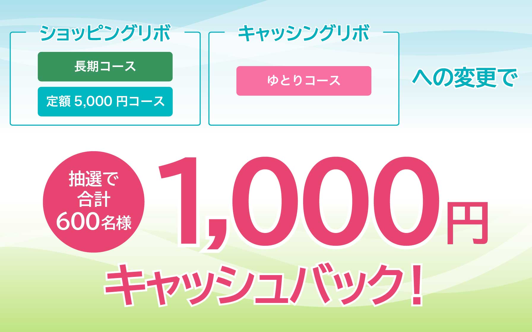 リボお支払コースの変更で1 000円キャッシュバック クレジットカードはセゾンカード