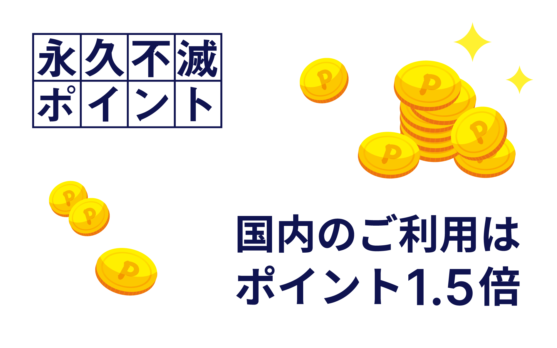 国内で永久不滅ポイント ×1.5倍