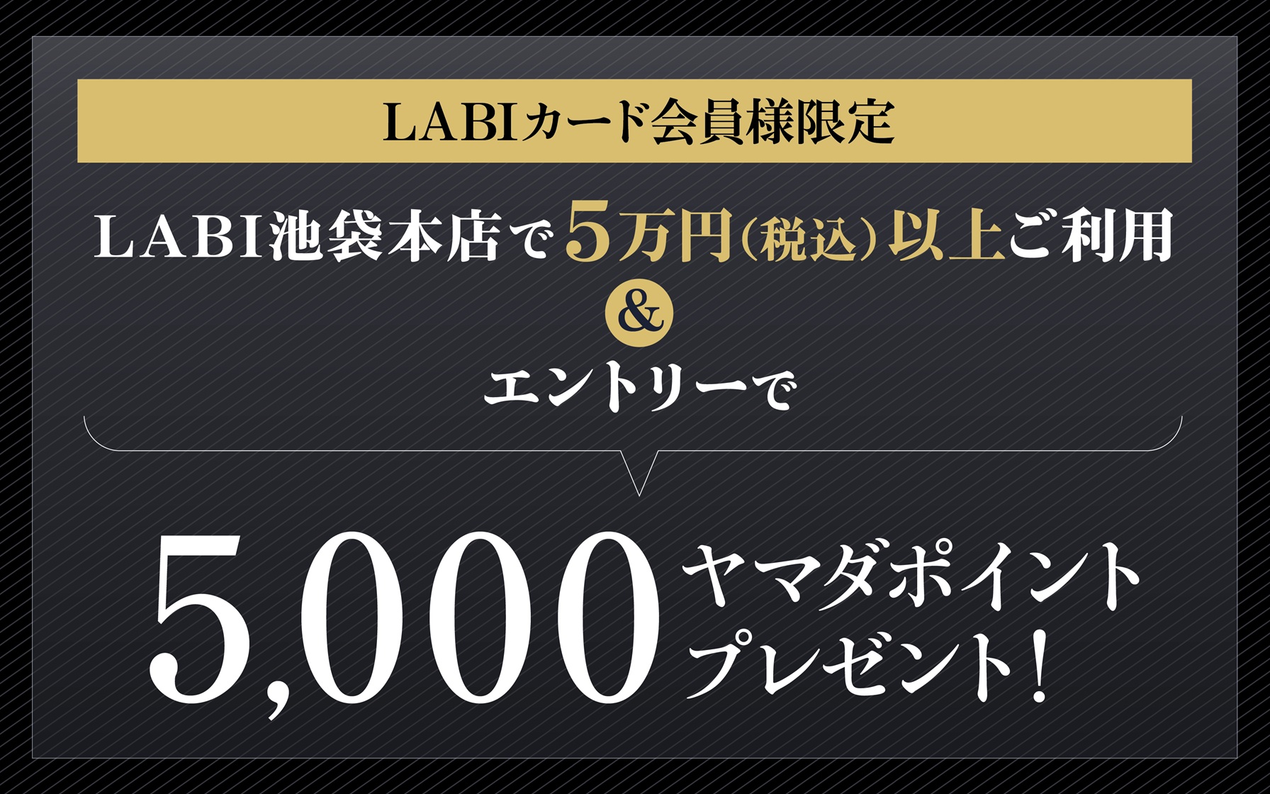 【LABI池袋本店限定】LABIカードご利用で5,000ヤマダポイントプレゼント! ※要エントリー